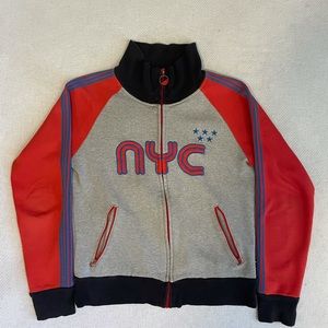 Vintage NYC Orange and Blue Zip Up
